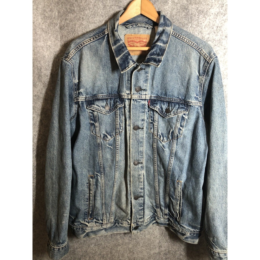 Levi's Jacket Extra Large Blue Dark Wash Denim Type 3 Classic Trucker 72334